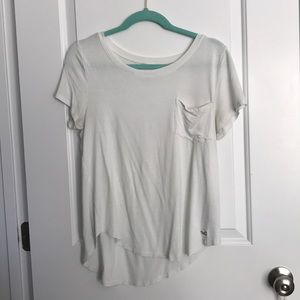 White Hollister pocket tee